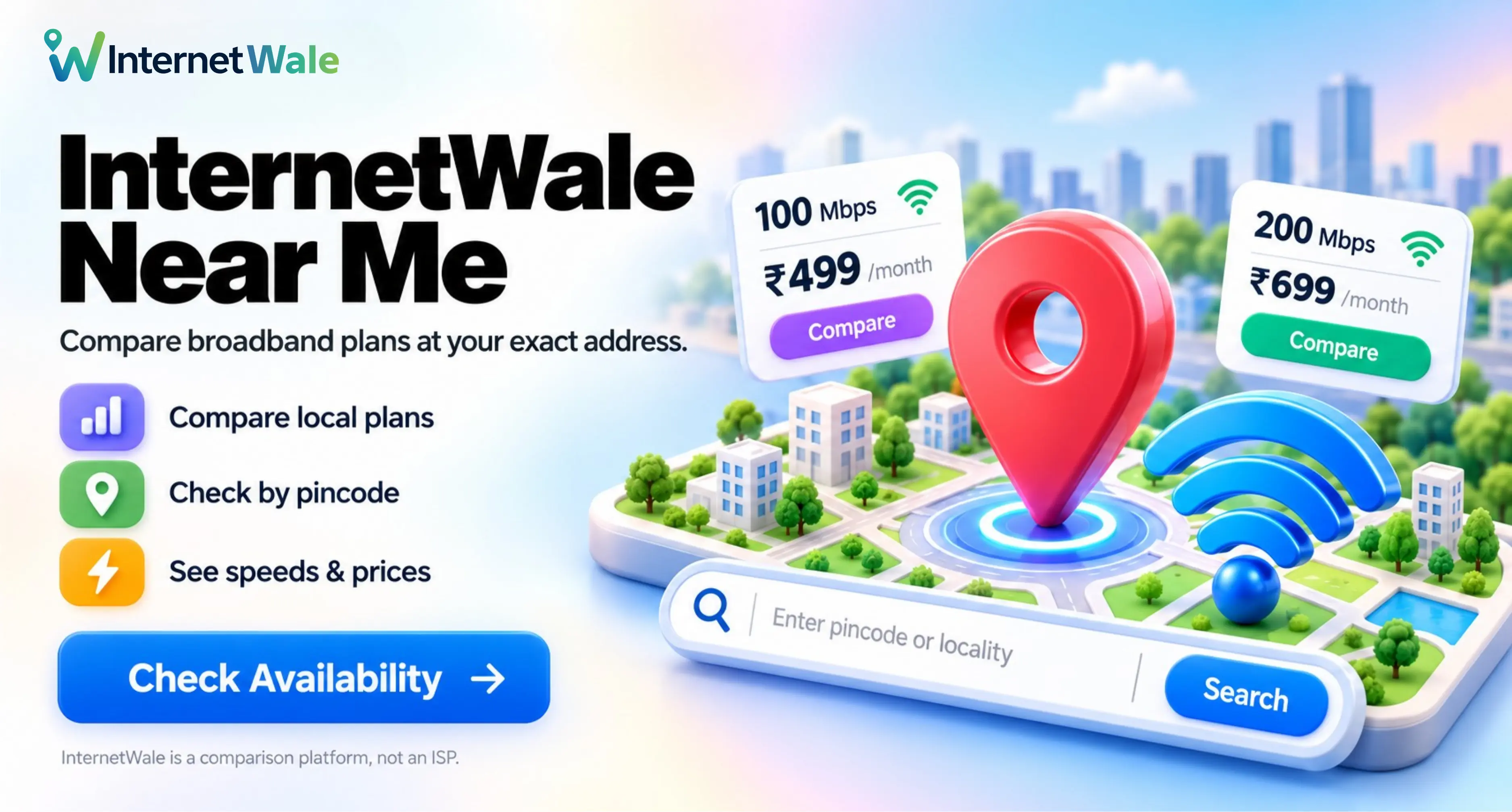 InternetWale Near Me: Find and Compare Broadband Plans